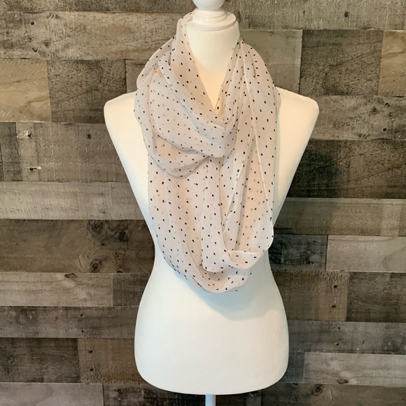 Sheer Polka Dot Infinity Scarf - Picture 12 of 16
